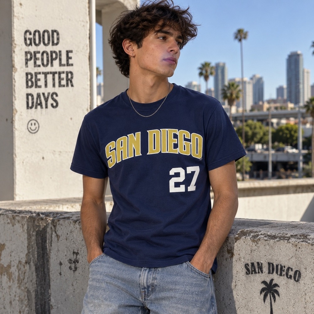 San Diego Padres Matt Kemp 27 T-Shirt Mens Small Navy Blue MLB VF Imagewear Tee